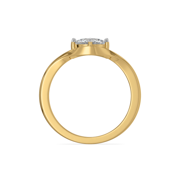 Lukson Oval Gold Lab Grown Diamond Solitaire Ring for Women