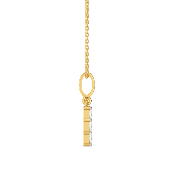 Crown Square - Pure Gold Lab Diamond Pendant