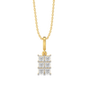 Crown Square - Pure Gold Lab Diamond Pendant