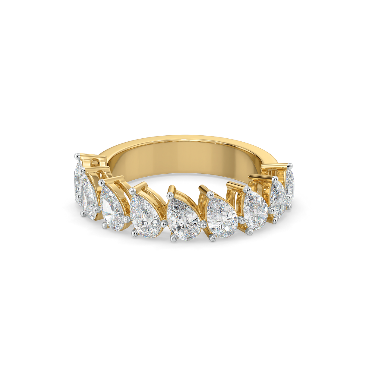Pear Band - Pure Gold Lab Diamond Eternity Ring
