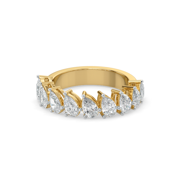 Pear Band - Pure Gold Lab Diamond Eternity Ring