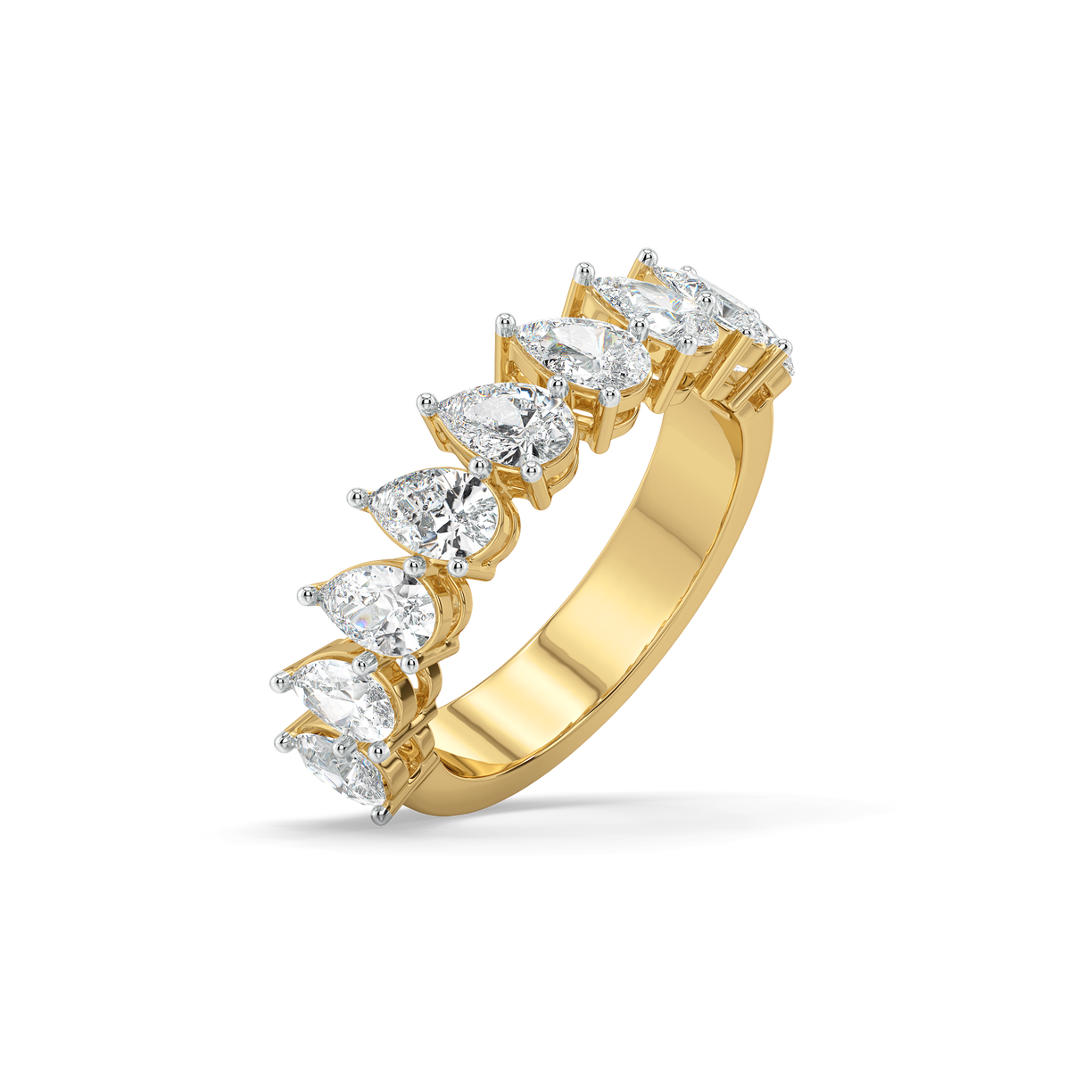 Pear Band - Pure Gold Lab Diamond Eternity Ring