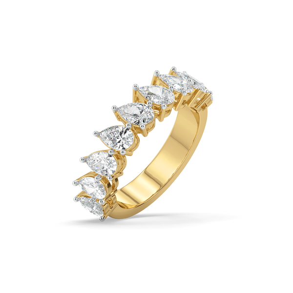 Pear Band - Pure Gold Lab Diamond Eternity Ring