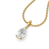 Feathered Pear - Pure Gold Lab Diamond Solitaire Pendant