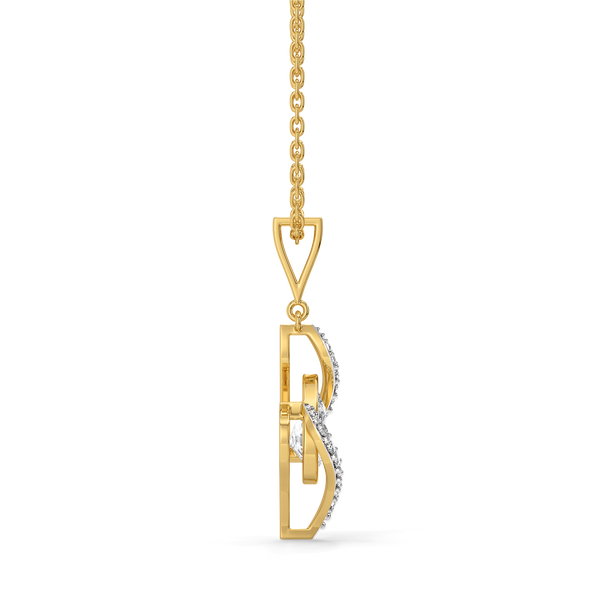 Threaded in Pear - Pure Gold Lab Diamond Solitaire Pendant