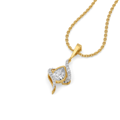 Threaded in Pear - Pure Gold Lab Diamond Solitaire Pendant