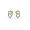 Lukson | Threaded in Pear 14K Gold Lab Diamond Solitaire Earrings for Women
