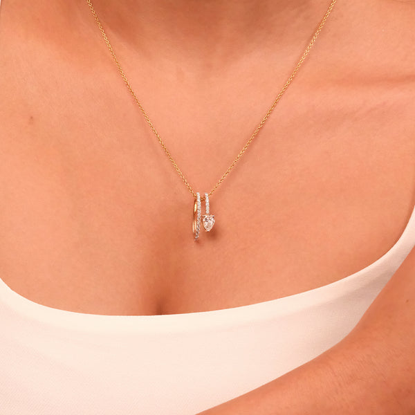 Soft Pearline - Pure Gold Lab Diamond Solitaire Pendant