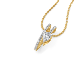 Soft Pearline - Pure Gold Lab Diamond Solitaire Pendant