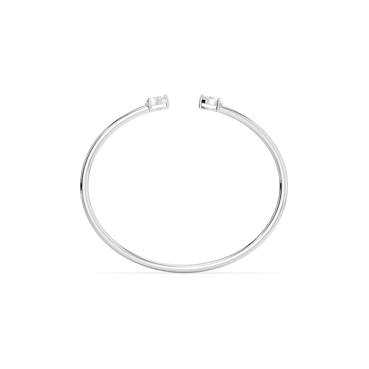 Sway in Pear - Pure Gold Lab Diamond Solitaire Bangle