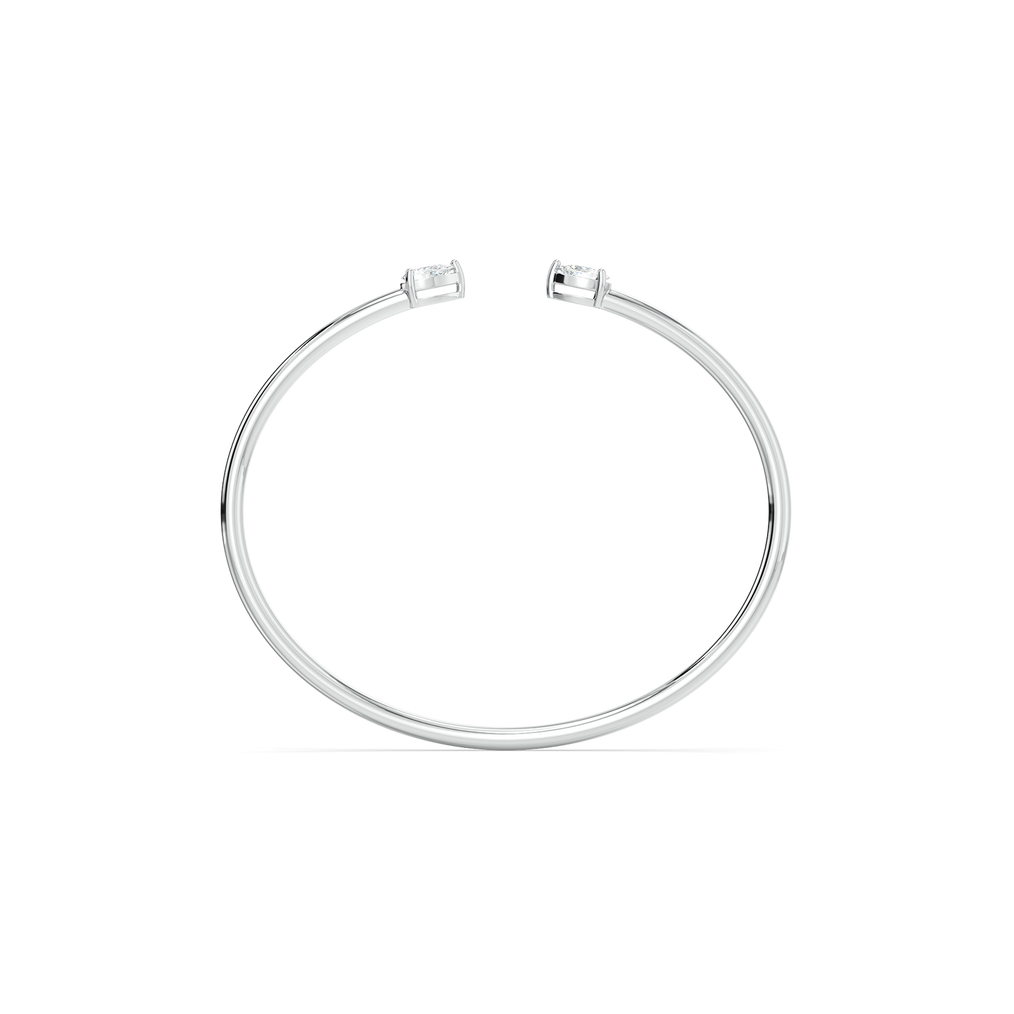 Sway in Pear - Pure Gold Lab Diamond Solitaire Bangle