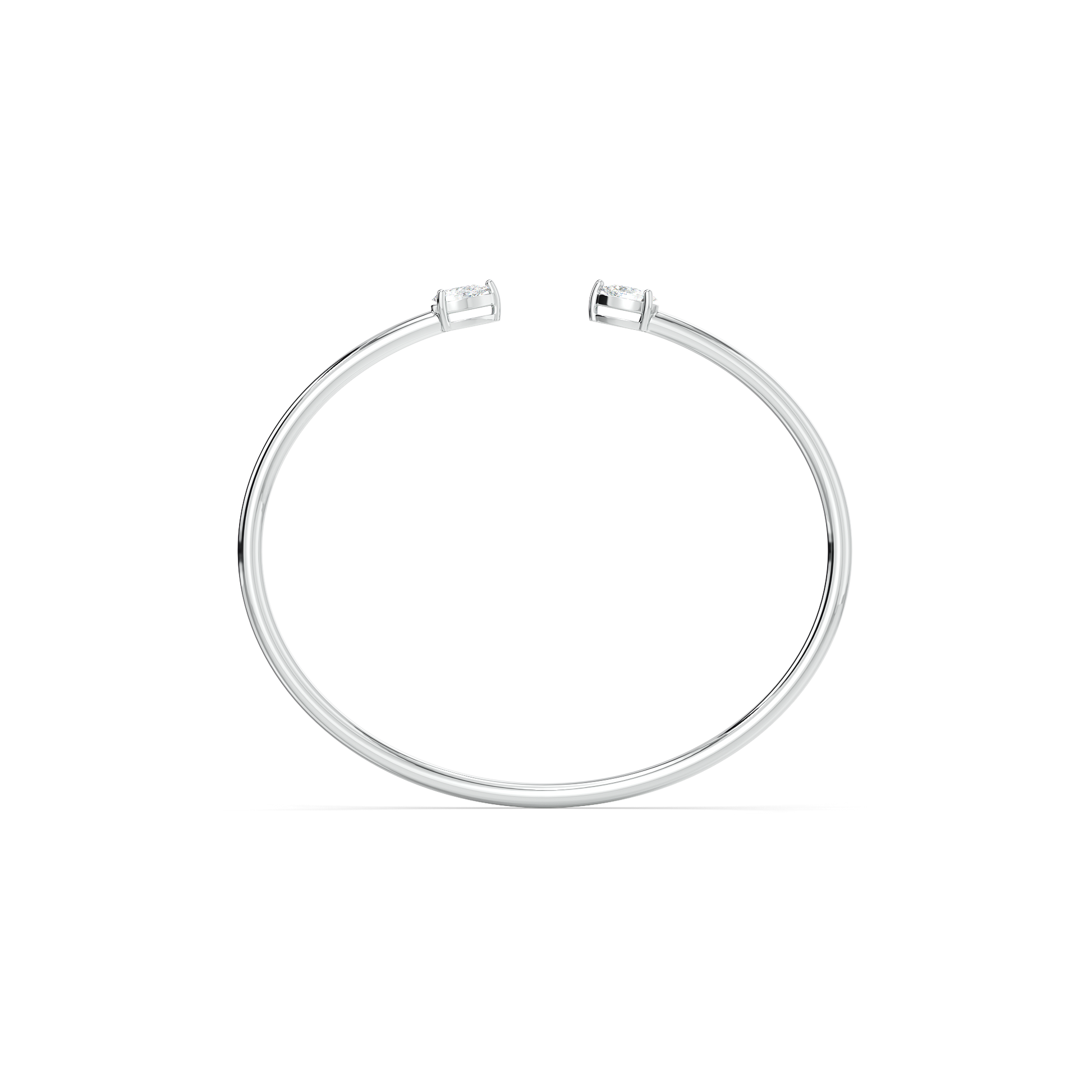 Sway in Pear - Pure Gold Lab Diamond Solitaire Bangle