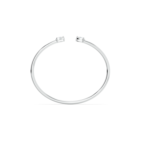 Sway in Pear - Pure Gold Lab Diamond Solitaire Bangle