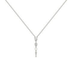 Sway in Pear - Pure Gold Lab Diamond Solitaire Necklace