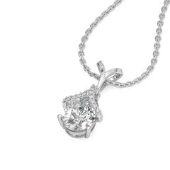 Overlaced in Pear - Pure Gold Lab Diamond Solitaire Pendant