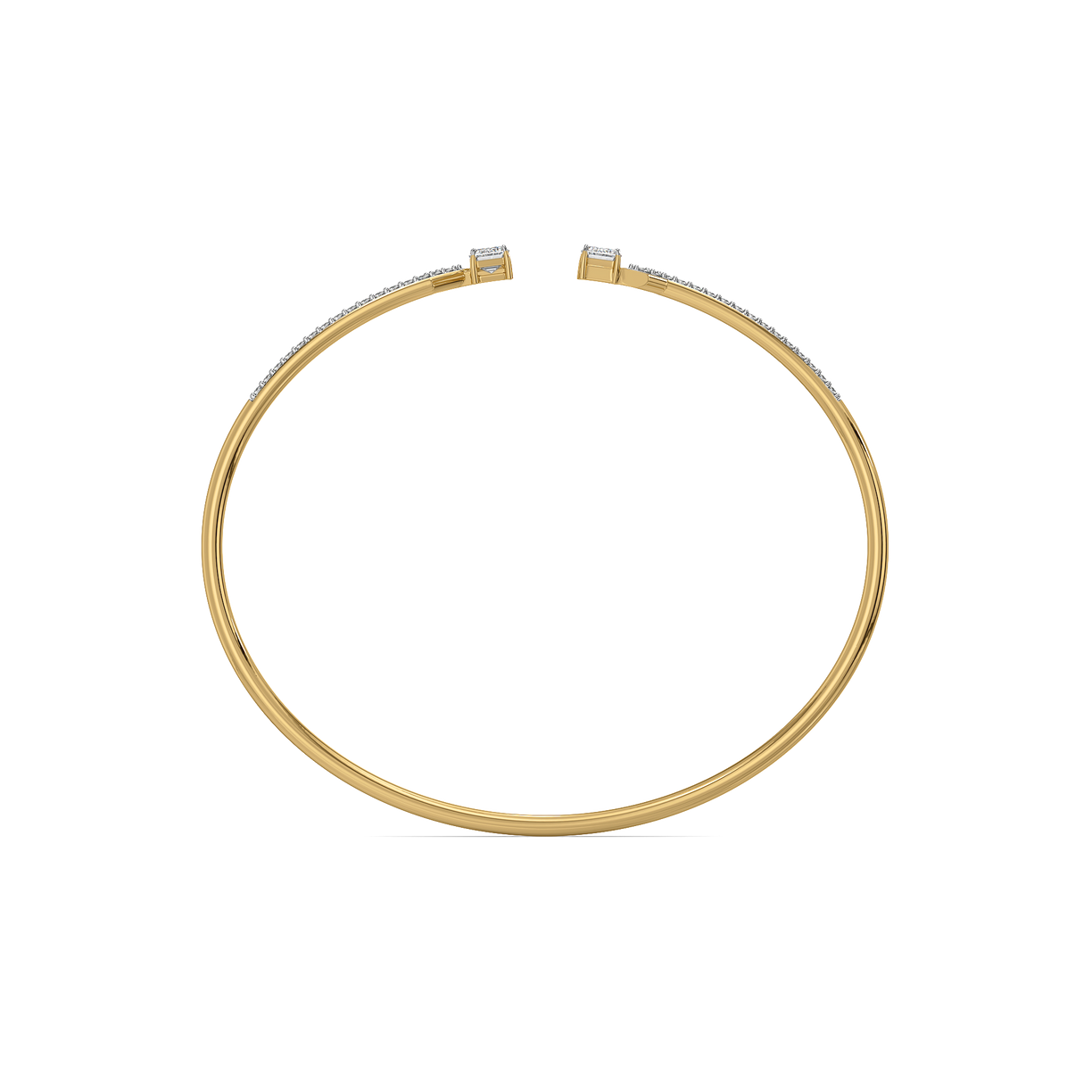 Forever Emerald - Pure Gold Lab Diamond Solitaire Bangle