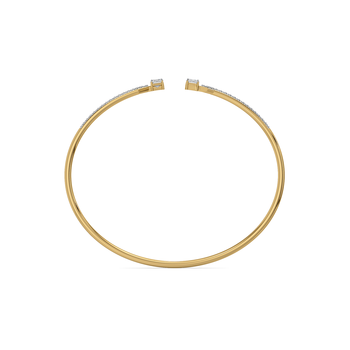 Forever Emerald - Pure Gold Lab Diamond Solitaire Bangle
