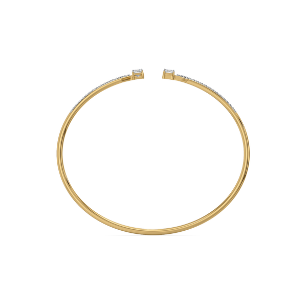 Forever Emerald - Pure Gold Lab Diamond Solitaire Bangle