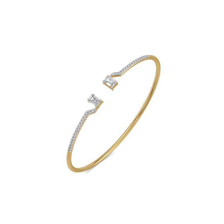 Forever Emerald - Pure Gold Lab Diamond Solitaire Bangle