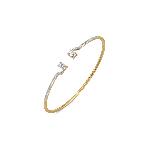 Forever Emerald - Pure Gold Lab Diamond Solitaire Bangle