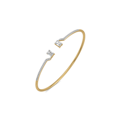 Forever Emerald - Pure Gold Lab Diamond Solitaire Bangle