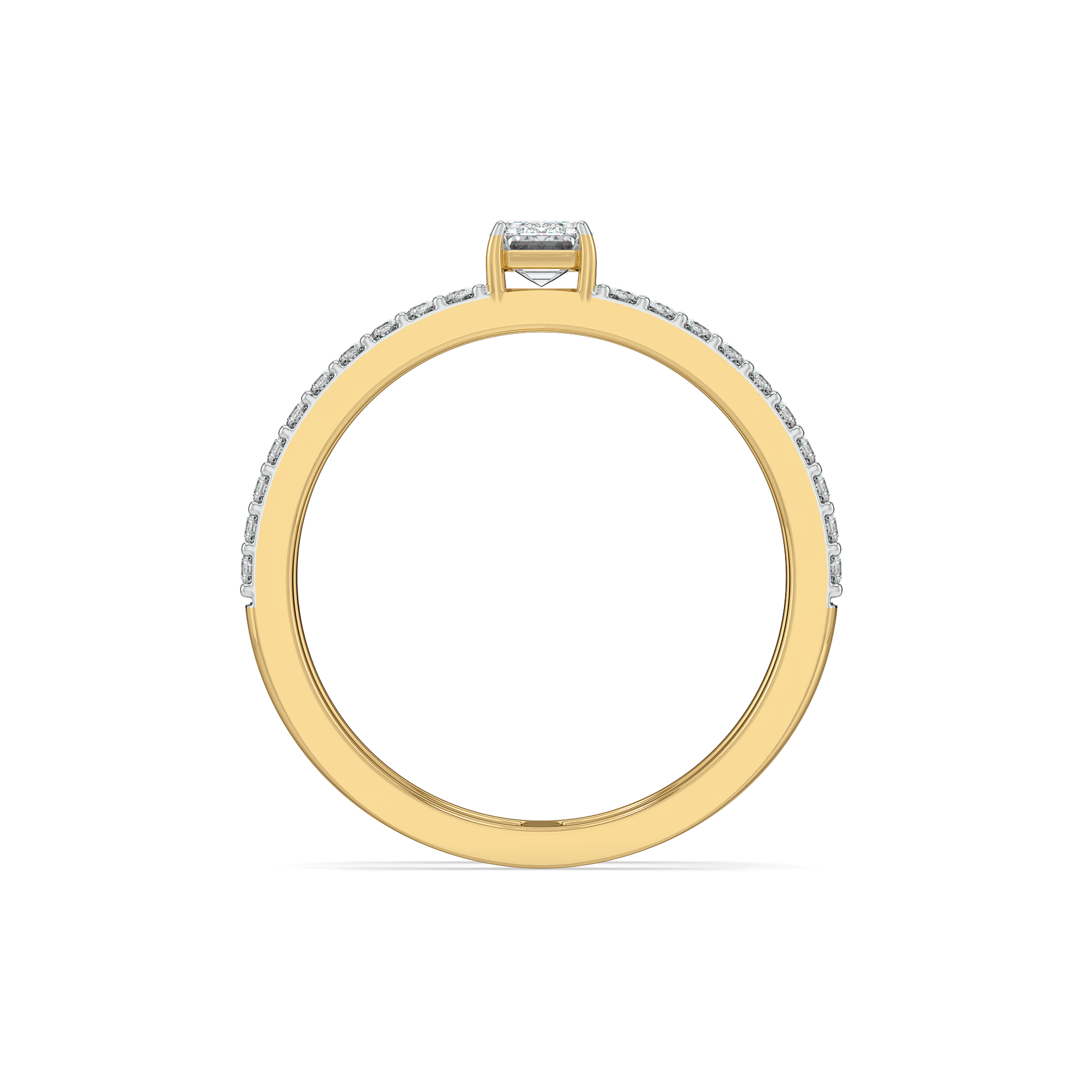 Forever Emerald - Pure Gold Lab Diamond Solitaire Ring