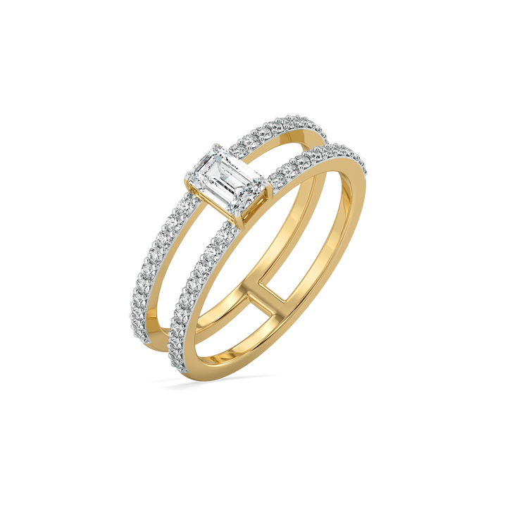 Forever Emerald - Pure Gold Lab Diamond Solitaire Ring