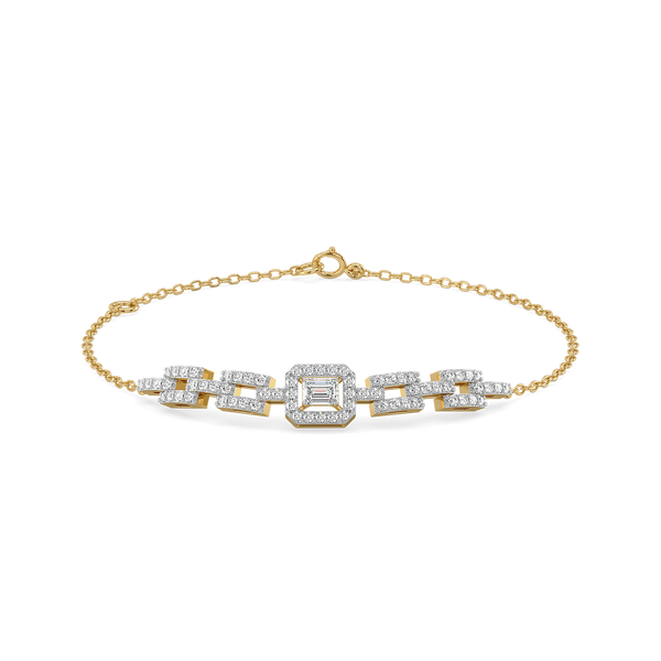 Lady in Emerald - Lab Grown Diamond Solitaire Bracelet - Lukson 