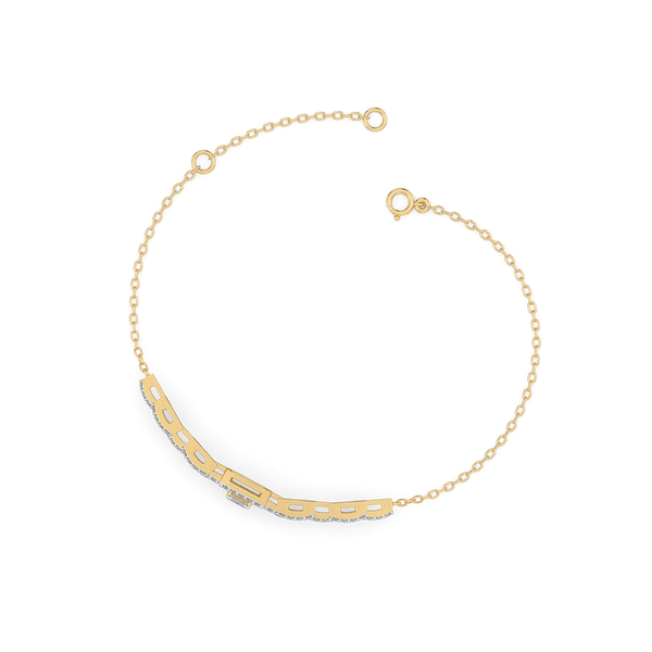 Lady in Emerald - Lab Grown Diamond Solitaire Bracelet Online - Lukson 