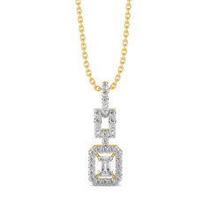 Lady in Emerald - Pure Gold Lab Diamond Solitaire Pendant