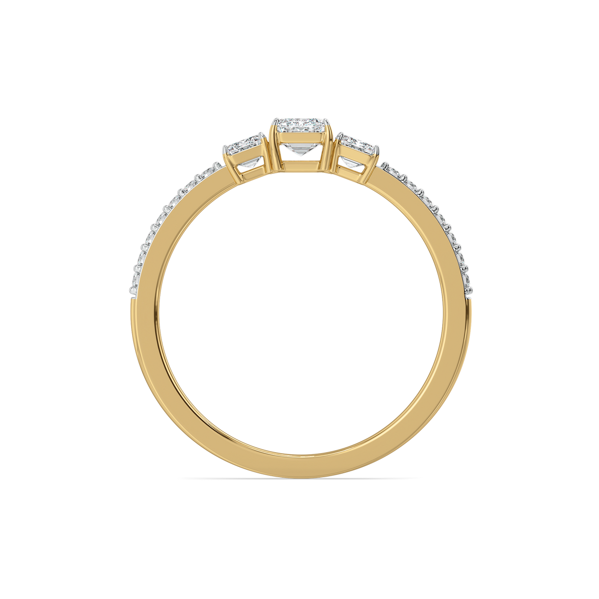 Lady in Emerald - Pure Gold Lab Diamond Solitaire Ring