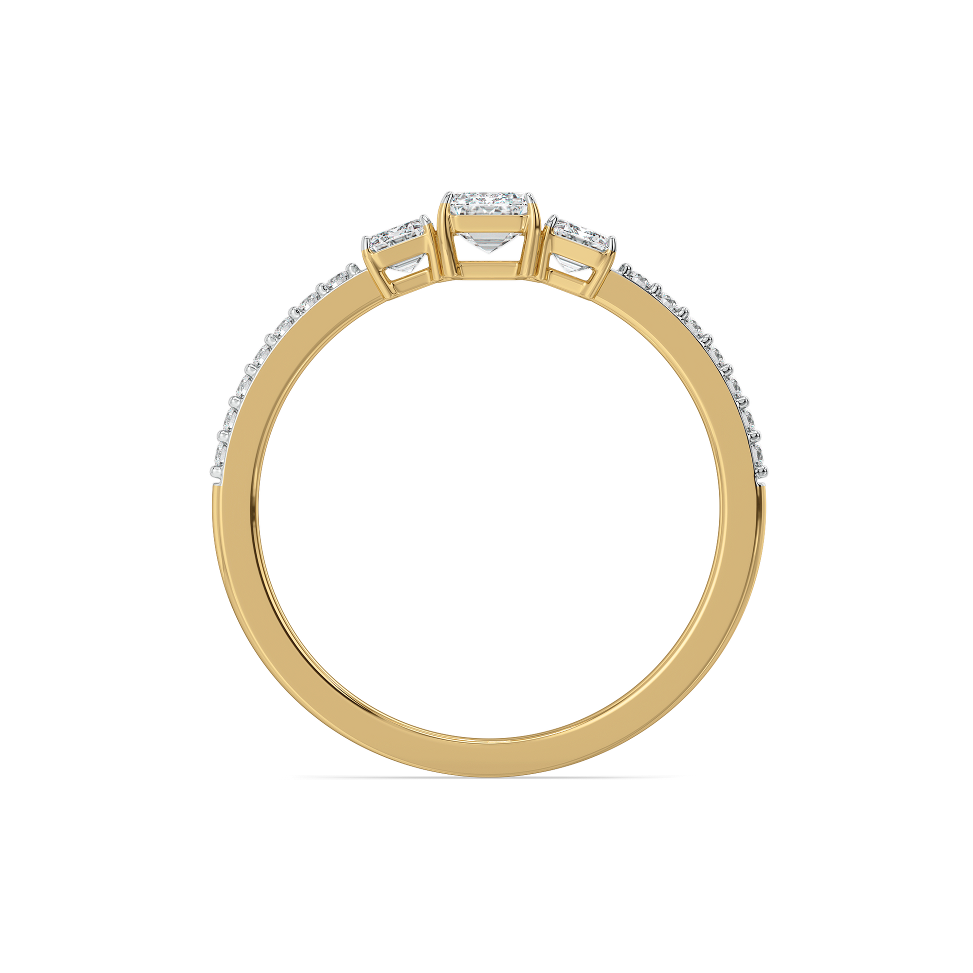 Lady in Emerald - Pure Gold Lab Diamond Solitaire Ring