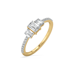 Lady in Emerald - Pure Gold Lab Diamond Solitaire Ring