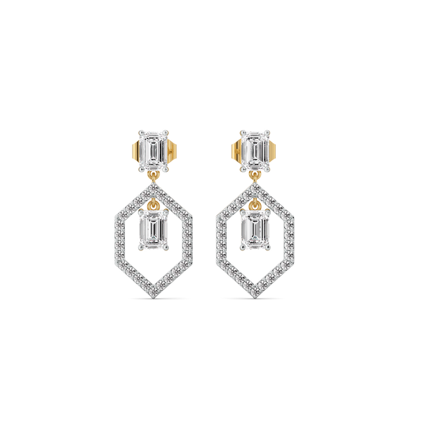 Lukson Pure Gold Lab Diamond Solitaire Earrings