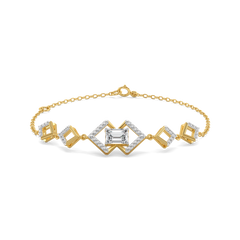 Emerald Edge - Pure Gold Lab Diamond Solitaire Bracelet