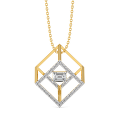 Emerald Edge - Pure Gold Lab Diamond Solitaire Pendant