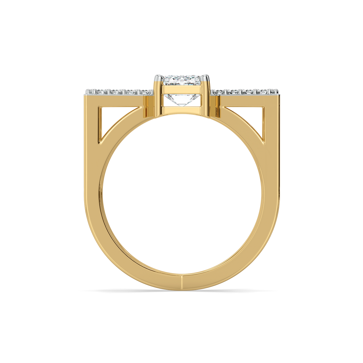 Emerald Edge - Pure Gold Lab Diamond Solitaire Ring