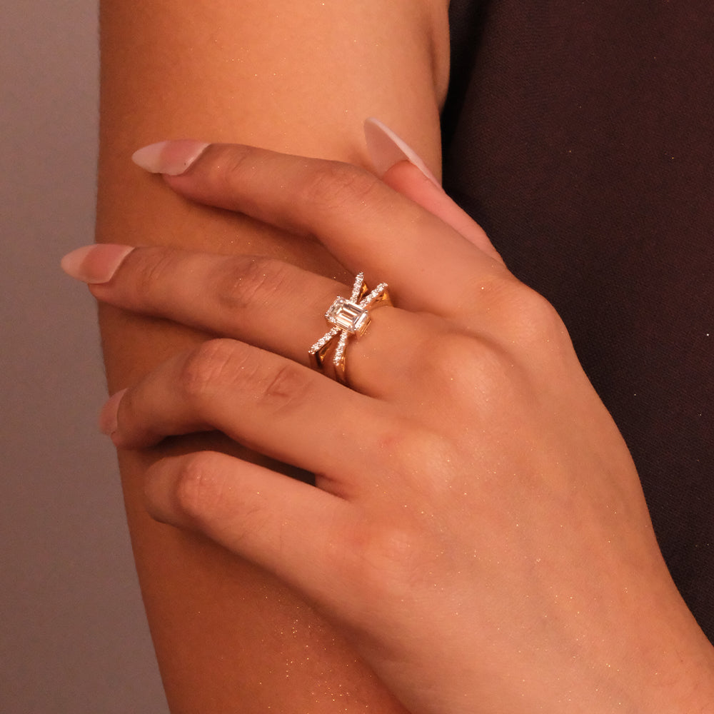 Emerald Edge - Pure Gold Lab Diamond Solitaire Ring