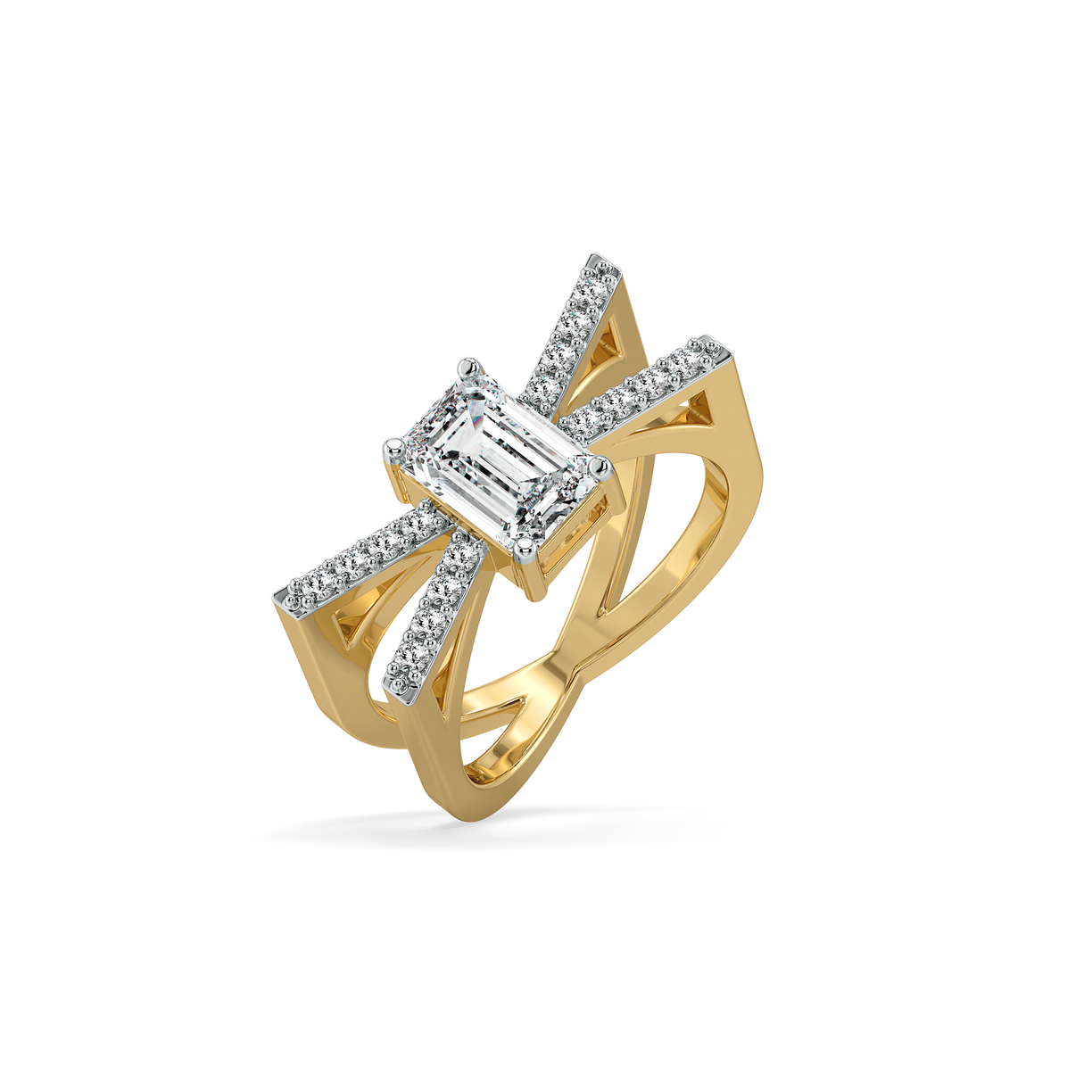 Emerald Edge - Pure Gold Lab Diamond Solitaire Ring_1