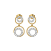 Noir Circle Lab Grown Diamond Drop Earrings