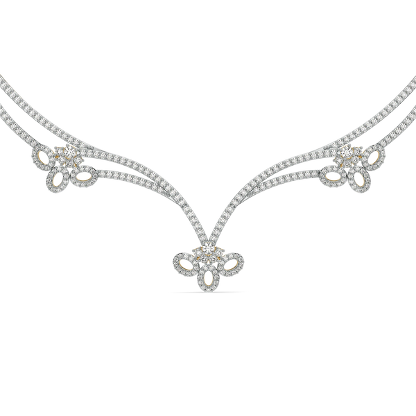 Dewdrop Floral Lab Grown Diamond Necklace