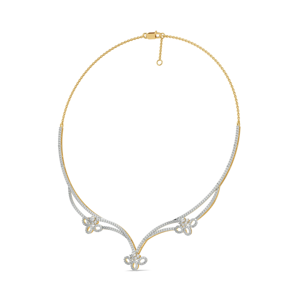 Dewdrop Floral Lab Grown Diamond Necklace