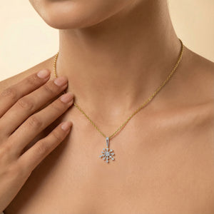 Twilight Flicker - Pure Gold Lab Diamond Pendant