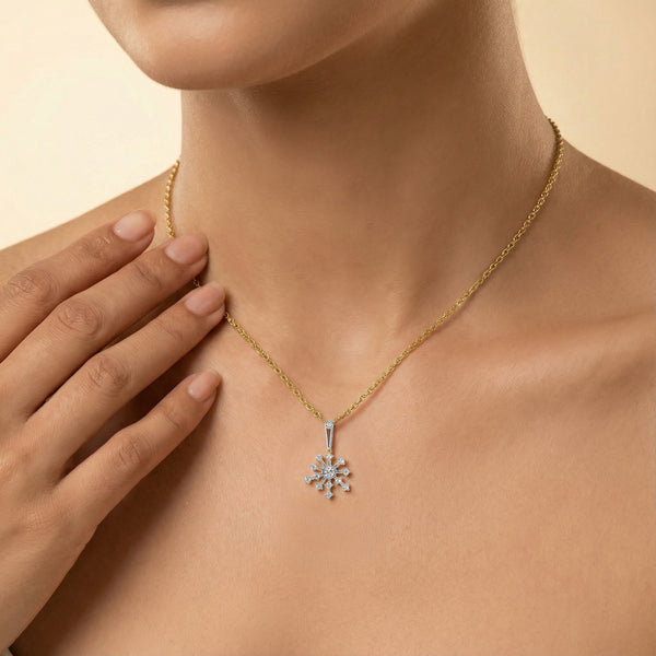 Twilight Flicker - Pure Gold Lab Diamond Pendant