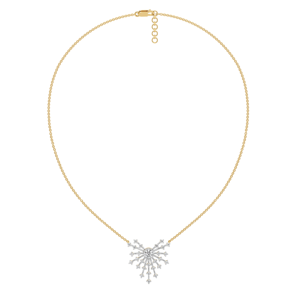 Lukson Nightfall Ignite Gold Lab Grown Diamond Necklace for Women