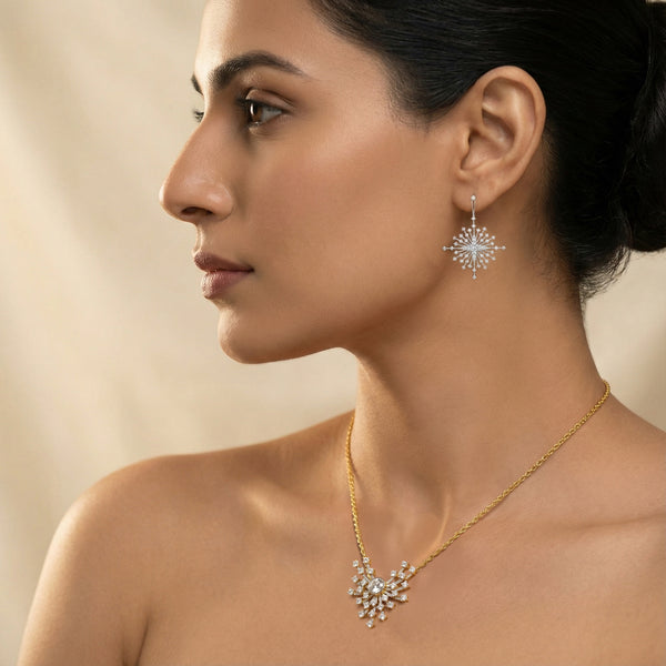 Lukson Nightfall Ignite Gold Lab Grown Diamond Necklace