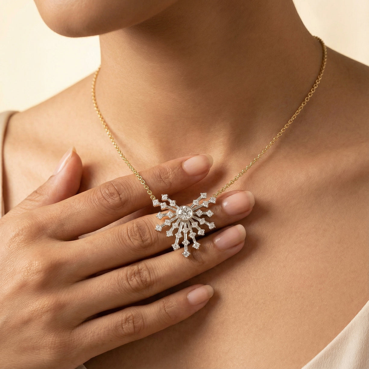 Nightfall Ignite - Pure Gold Lab Diamond Necklace