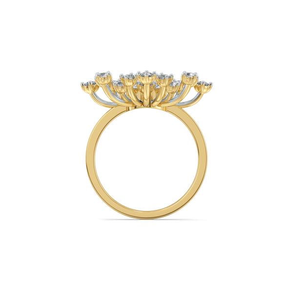 Lukson Nightfall Ignite Gold Lab Diamond Ring for Women