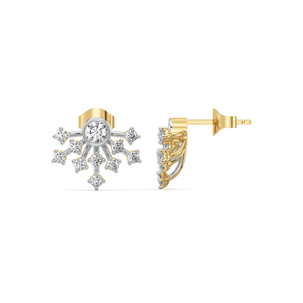 Nightfall Ignite 14K Gold Lab Grown Diamond Stud Earrings for Women | Lukson