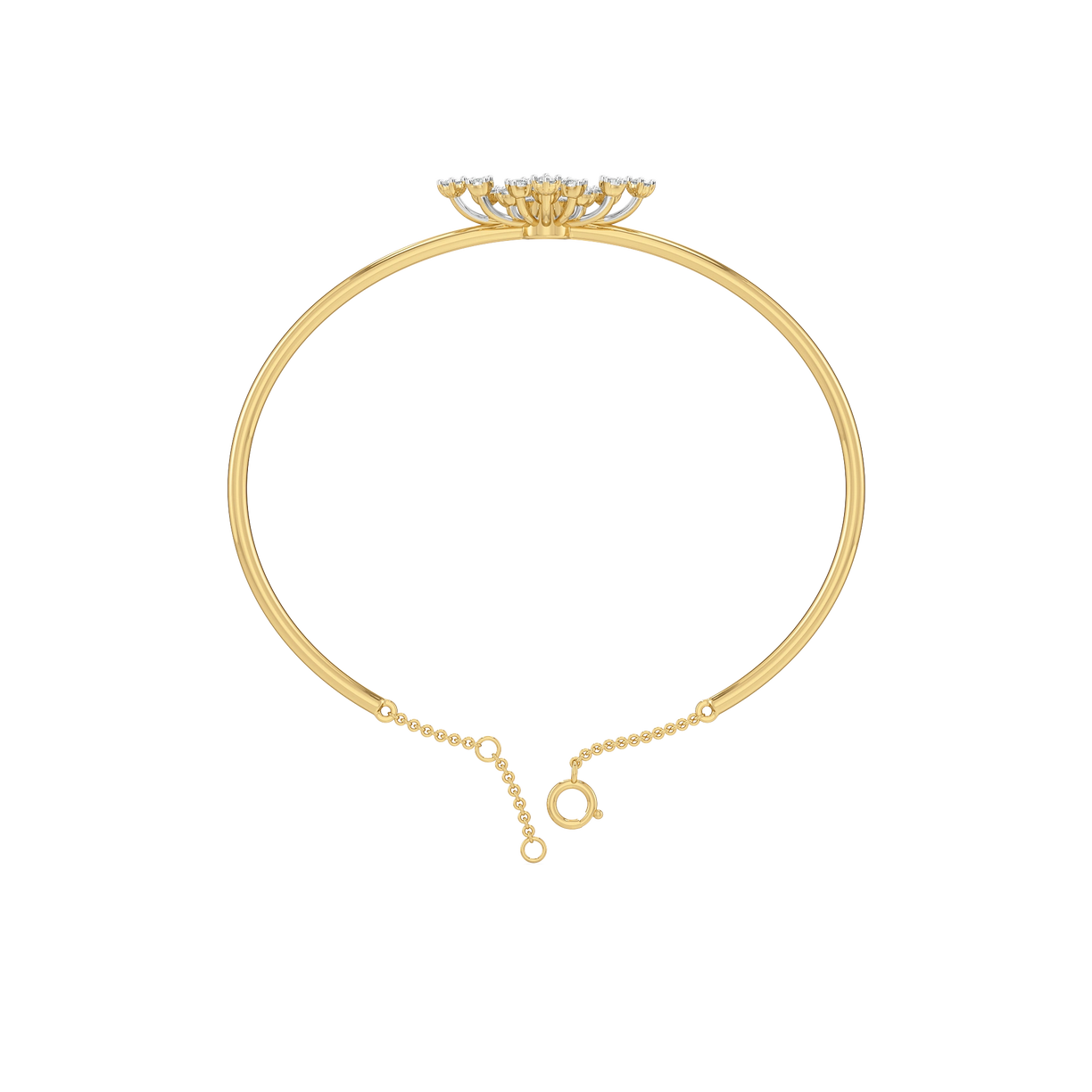 Aurora Strike - Pure Gold Lab Diamond Bangle